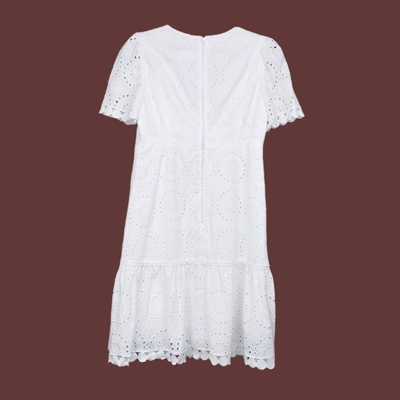 Lilly Pulitzer Womens Maxina White Eyelet Mini Dress Size 2 NWT - Picture 7 of 8